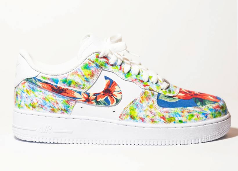 Air Force 1 with multicolor printed panels for a brand activation